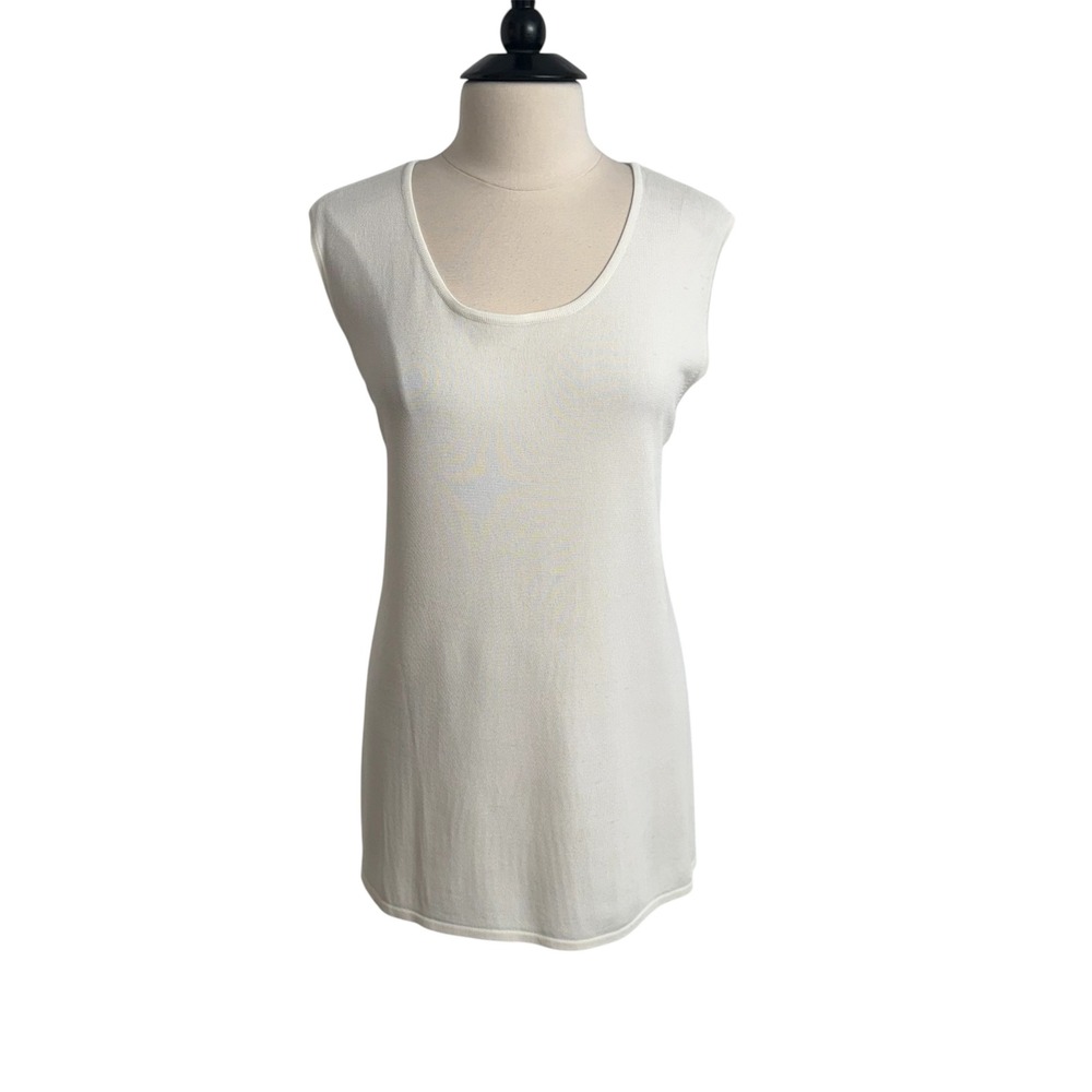 Maggie Barnes Sleeveless Scoop Neck Pullover Layering Knit Tank Top